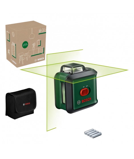 Laser lignes UniversalLevel 360 de Bosch (laser lignes vertical et horizontal avec laser a 360° pour un alignement dans toute la