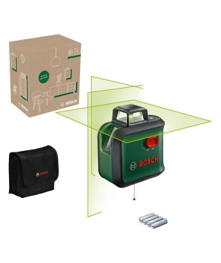 Laser lignes AdvancedLevel 360 de Bosch (3 laser lignes avec laser a 360° pour un alignement dans toute une piece, dans boîte