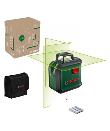 Laser lignes AdvancedLevel 360 de Bosch (3 laser lignes avec laser a 360° pour un alignement dans toute une piece, dans boîte