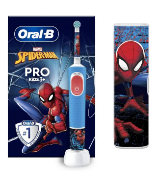 Brosse a dents électrique - ORAL-B - Kids 1 manche Marvel Spider-Man - 1 brossette - 1 étui de voyage - 3 ans et +