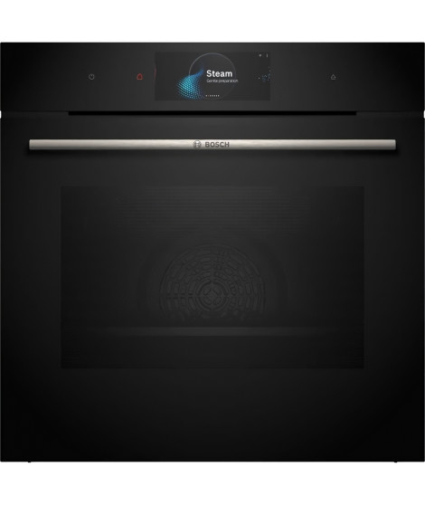 Four vapeur/combiné Softclose Nettoyage Ecoclean- BOSCH SER8 HSG7584B1 Noir -Vol four 71l - 23 modes de cuisson