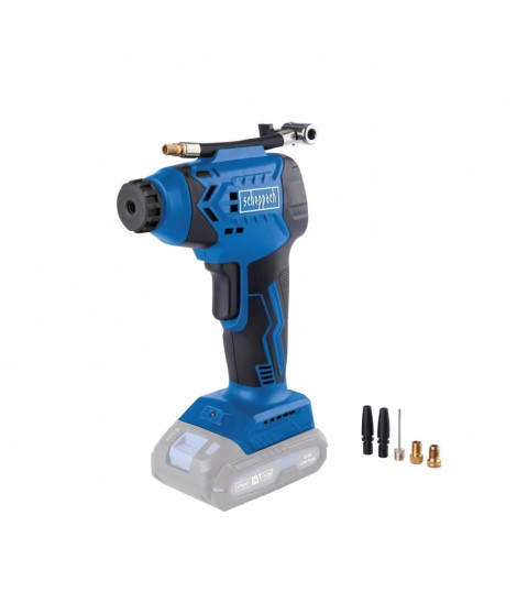 Compresseur portatif - SCHEPPACH - 20V IXES - Affichage LED - 7 bars - 6 access inclus - sans batterie ni chargeur - C-AC20-X