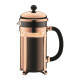 BODUM CHAMBORD Set cafetiere a piston - 8 tasses -  1L -Marron - Avec 2 verres double paroi Pavina 0,35l