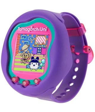 Tamagotchi Uni - Bandai - Modele Violet - Animal de compagnie virtuel connecté avec bracelet montre