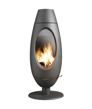 Poele a bois - INVICTA Ode - 10 KW - Fonte - Bûches 25 cm