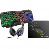 COMBO GAMING 4en1 - THE G-LAB - COMBO-PLUTONIUM/FR - Clavier et Souris rétroéclairé Casque Gaming Rétroéclairé + Tapis de souris