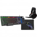 COMBO GAMING 4en1 - THE G-LAB - COMBO-SULFUR/FR - Clavier et Souris rétroéclairé Gaming + Casque Gaming + Tapis de souris