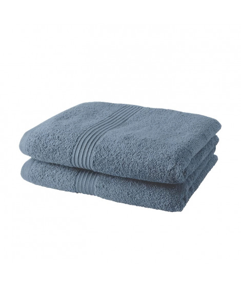 Lot de 2 serviettes de toilette TODAY 50x90 cm 100% Coton - Denim