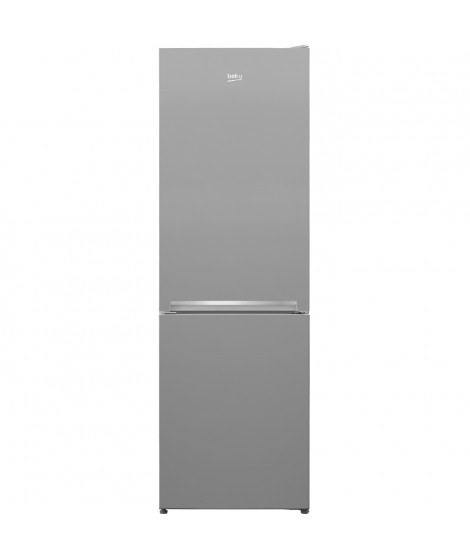 Réfrigérateur combiné congélateur en bas - BEKO - RCSA366K40SN - Classe E - 343 L - 185,2 x 59,5 x 67 cm - Gris Acier