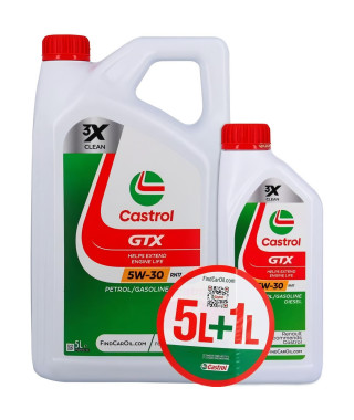 Huile Moteur - CASTROL GTX - 5W-30 RN17 - 5L+1L - 057086