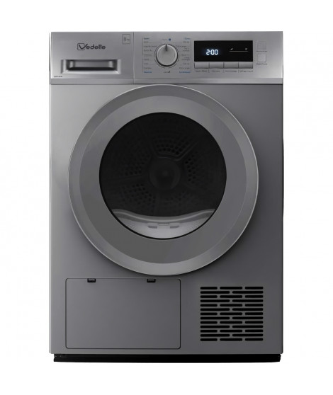 Seche-linge pompe a chaleur VEDETTE VSF318HS - 8 kg - L60cm - Classe A++ - Silver