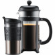 Cafetiere a piston - BODUM - JAVA SET - 8 tasses 1.0 l + mug isotherme plastique 0.35 l