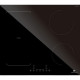 Table induction 4 zones flex avec double bridge - 7200W - slider - 4 boosters - noir