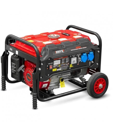 Groupe électrogene Essence - BRICK BG3002RV - Générateur max 3000W - Réservoir 15L - Autonomie 6h - 2 prises 220V