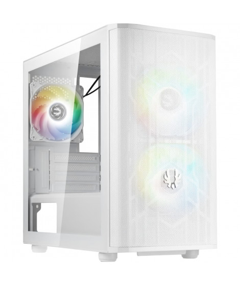 Boîtier PC - BITFENIX - Nova Mesh SE M-ATX ARGB (Blanc) - Mini tour - Format Micro-ATX - Sans alimentation