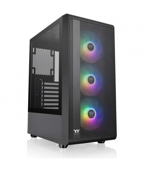 Boîtier PC - THERMALTAKE - S200 TG ARGB (Noir) - Moyen tour - Format ATX - Sans alimentation