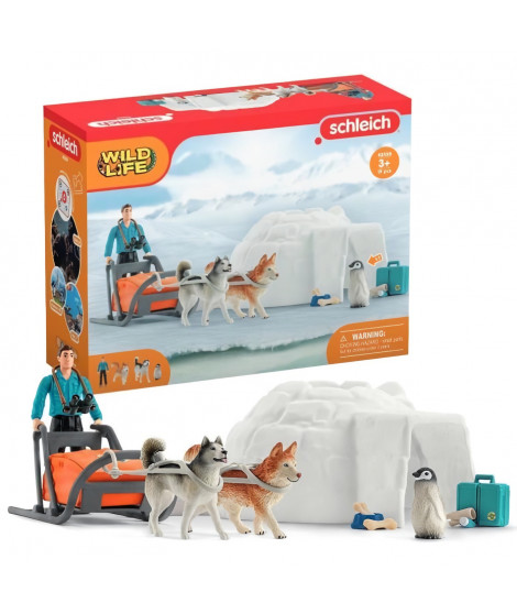 Coffret Expédition en Antarctique, figurines animaux sauvages, Schleich 42558 Wild Life, Pour enfant des 3 ans