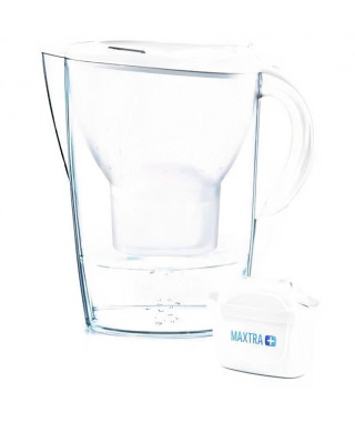 Carafe filtrante - BRITA - MARELLA - Blanc - 6 filtres MAXTRA +