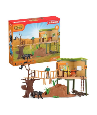 Coffret Station d'aventures sauvages, figurines animaux sauvages, Schleich 42594 Wild Life, Pour enfant des 3 ans