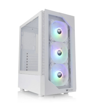 Boîtier PC - THERMALTAKE - View 200 TG ARGB Snow (Blanc) - Moyen tour - Format ATX