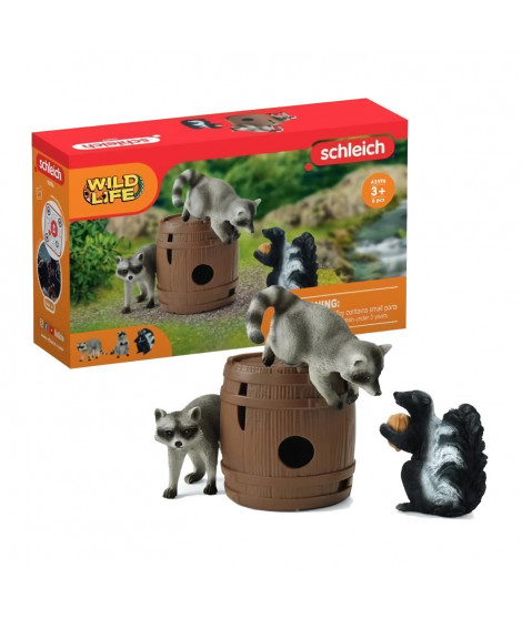 Coffret Jeux rigolos avec la noix, figurines animaux sauvages, Schleich 42596 Wild Life, Pour enfant des 3 ans