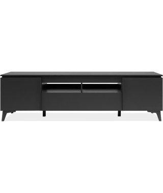 Meuble TV - Bertrix 56A - Ardoise / anthracite - 177x51,5x40 cm - 2 portes - 1 tiroir - 2 niches