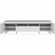 Meuble TV Bertrix 56A - Décor travertin / blanc - Panneaux de particules - 177 x 51,5 x 40 cm
