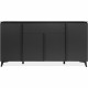 Buffet Bertrix 51A - Décor ardoise/anthracite - 4 portes et étageres - 1 tiroir central