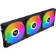 XIGMATEK - Starlink (Noir) (Pack de 3) - Ventilateurs 3x120mm A-RGB pour boitier PC