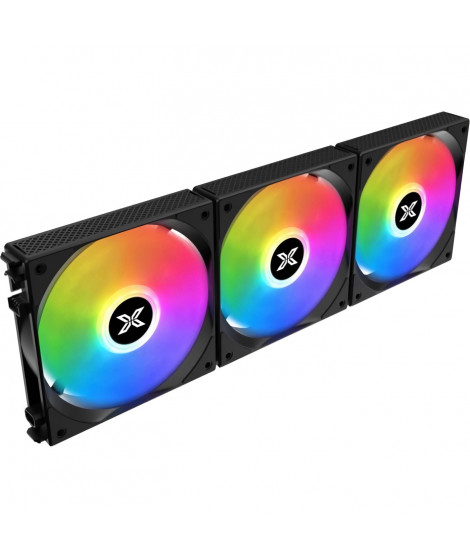 XIGMATEK - Starlink (Noir) (Pack de 3) - Ventilateurs 3x120mm A-RGB pour boitier PC