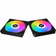 XIGMATEK - Starlink (Noir) (Pack de 3) - Ventilateurs 3x120mm A-RGB pour boitier PC