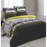 VISION Parure de couette New York - 100% coton - 1 housse de couette 220 x 240 cm + 2 taies d'oreiller 65 x 65 cm - Jaune et …