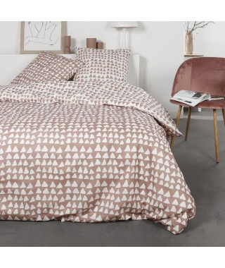 Parure de lit 2 personnes TODAY Coton en flanelle 1.14 - Une housse de couette 220x240 cm  + 2 taies d'oreillers 63x63 cm