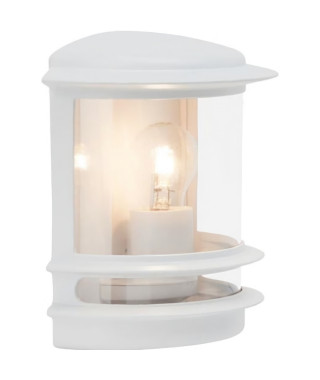Applique murale exterieure HOLLYWOOD Blanc ampoule E27 max 60 W - Brilliant