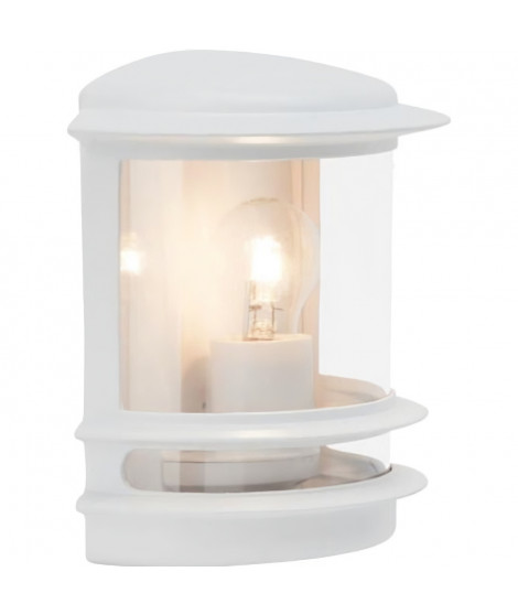 Applique murale exterieure HOLLYWOOD Blanc ampoule E27 max 60 W - Brilliant