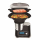MOULINEX Clickchef Robot cuiseur multifonction compact, Panier vapeur, 5 programmes, 32 fonctions Balance intégrée Noir HF456810