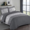 VISION Parure de couette Arthur - 100% coton - 1 housse de couette 200 x 200 cm + 2 taies d'oreiller 65 x 65 cm - Gris anthra…