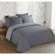 VISION - Bicolore - Housse de couette Réversible 240x220cm avec 2 taies 65x65cm -Gris/gris perle - 100% coton