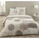 VISION Parure de couette Adele - 100% coton - 1 housse de couette 220 x 240 cm + 2 taies d'oreiller 65 x 65 cm a volant plat -