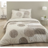 VISION Parure de couette Adele - 100% coton - 1 housse de couette 220 x 240 cm + 2 taies d'oreiller 65 x 65 cm a volant plat -