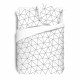 VISION Parure de couette Hugo - 100% coton - 1 housse de couette 220 x 240 cm + 2 taies d'oreiller 65 x 65 cm - Blanc et noir