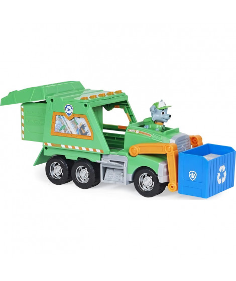 PAT PATROUILLE - CAMION DE RECYCLAGE DE ROCKY REUSE IT Paw Patrol - 6060259 - Figurine Rocky incluse - jeu enfant