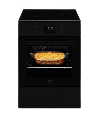 Cuisiniere multifonction a induction - Pyrolyse - ELECTROLUX - LKI648944K - 3 foyers - 7200 W - 60 x 60 cm - Noir