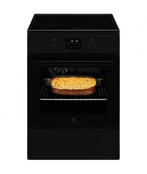 Cuisiniere multifonction a induction - Pyrolyse - ELECTROLUX - LKI648944K - 3 foyers - 7200 W - 60 x 60 cm - Noir