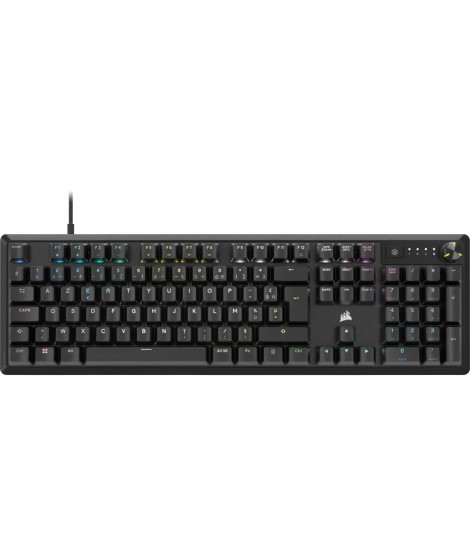 Clavier gamer mécanique - CORSAIR - K70 RGB CORE - Rétroéclairage RGB LED, MX Red, noir
