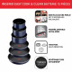 TEFAL INGENIO Easy Cook & Clean Lot 15 pieces, Poele, Casserole, Non induction, Revetement antiadhésif, Fabriqué en France L1…