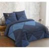 VISION - Parure de lit  HAROLD  - 100% coton - 1 housse de couette 240 x 220 cm + 2 taies d'oreiller 65x65cm - Bleu