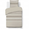 Parure Housse de couette - VISION - Anthony - 140 x 200 cm - 1 taie assortie 65 x 65 cm - Beige -  100% coton