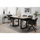Table extensible Denver 80B - 120-160 x 75 x 80 cm - Décor chene artisan / anthracite - 1 extension de 40 cm inclue - 8 perso…