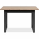 Table extensible Denver 80B - 120-160 x 75 x 80 cm - Décor chene artisan / anthracite - 1 extension de 40 cm inclue - 8 perso…